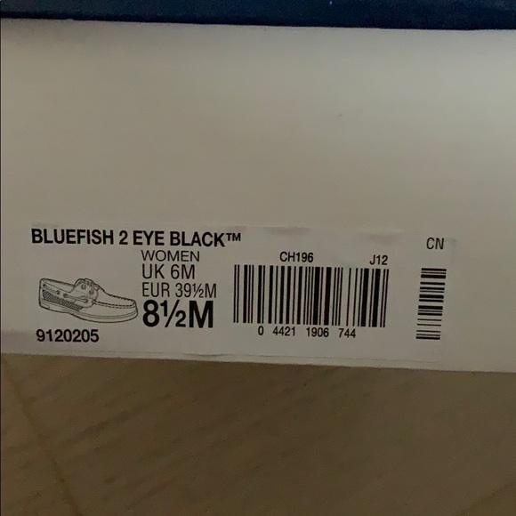 ❤️ Sperry Bluefish 2 Eye Black - Picture 2 of 2